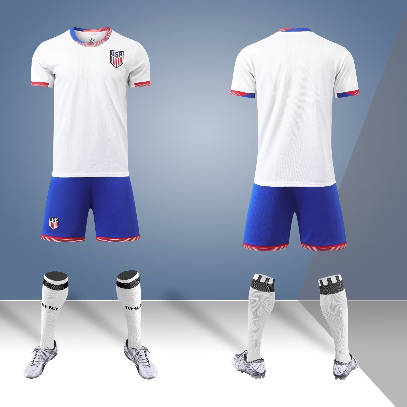 2425 juego de ropa de fútbol para adultos y niños Copa del Mundo Club de secado rápido para hombres y mujeres equipos de impresión de entrenamiento