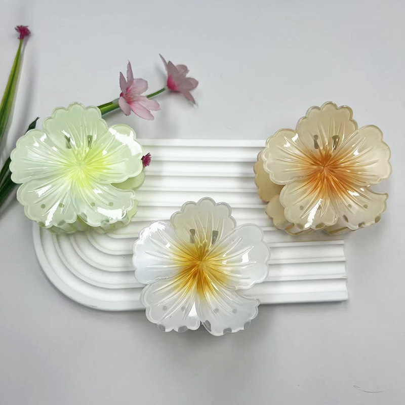 38g Weight Hair Clip, Hair Claws Hair Accessories Type 1 Piece Quantity Daily Occasion Resin Material Fish, Shark, Plumeria Pattern All Seasons Season Women's Gender Vacation, Sweet Style Vacation Sweet Women's Fish Shark Plumeria Resin Hair Clip Hair Claws 8