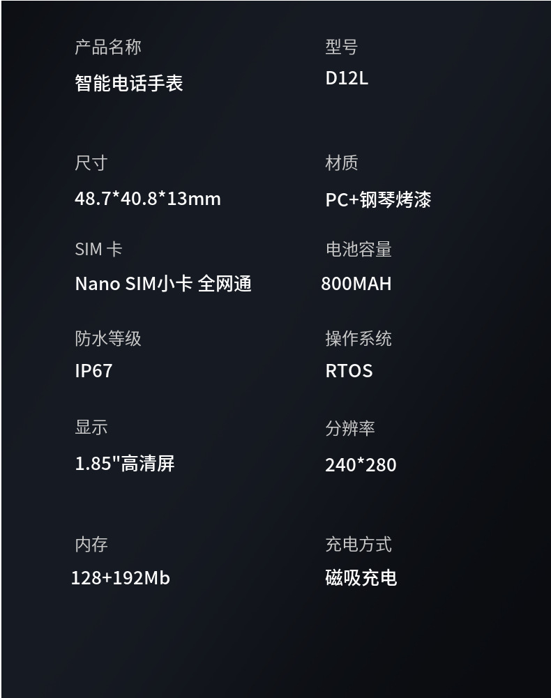 4G full-network compatible elderly smartwatch with positioning, intelligent voice and video, pc end with background anti-loss, and mobile phone anti-loss undefined