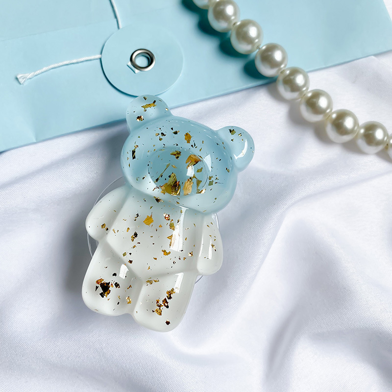 1_0003_Gold Foil Bear-Stitching-Blue and White