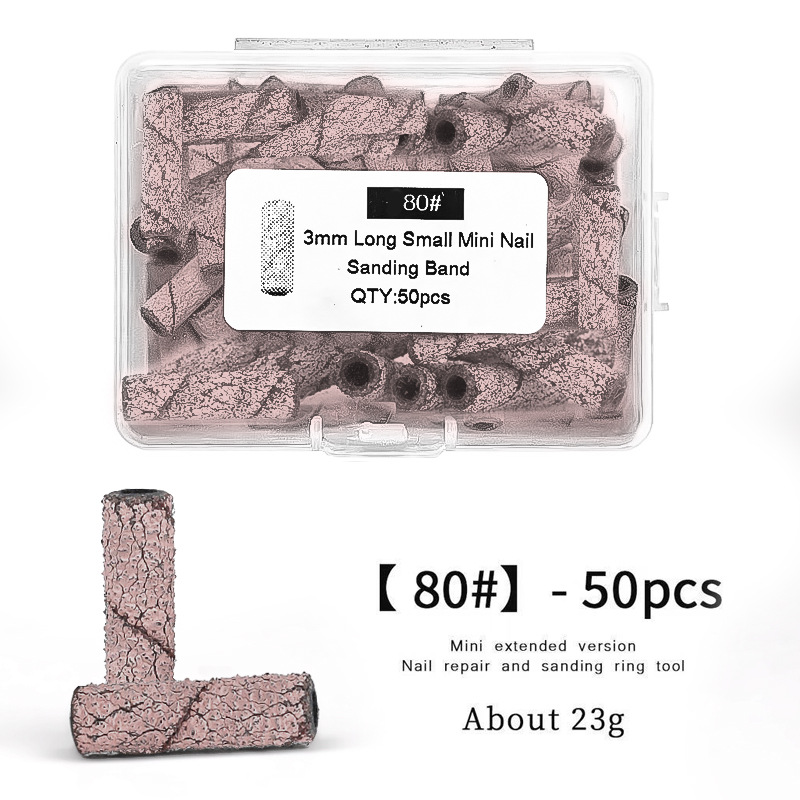 Unidad de arena de uñas de 20 mm alargada multiespecificación especial en caja y bolsa pequeña unidad de arena de uñas
