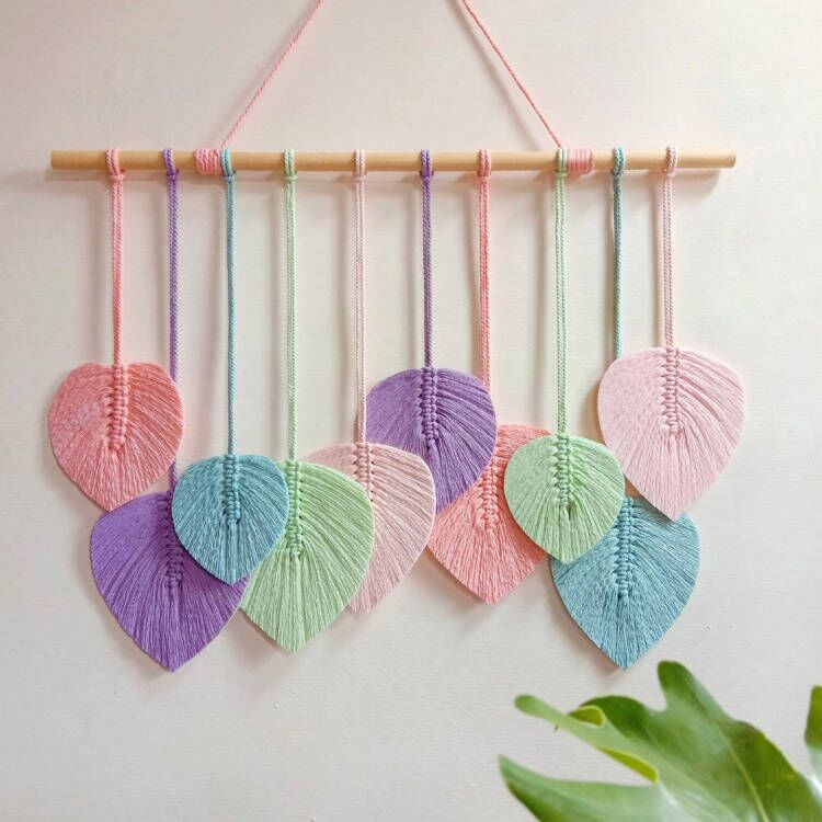 New Nordic style home wall hanging hand-woven leaf tapestry room wall decoration B & B wall decoration