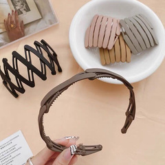 Expandable Headband Foldable Outer Hair Band Hairpin Women's Korean Style Portable Hair Cover with Teeth Anti-Slip Fashion Face Washing Headband