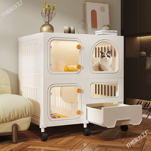 Cat Cage Cat Toilet Cat Litter Box Integrated Household Indoor Small Cat Villa Baby Cat Cage Cat House Cat Cabinet