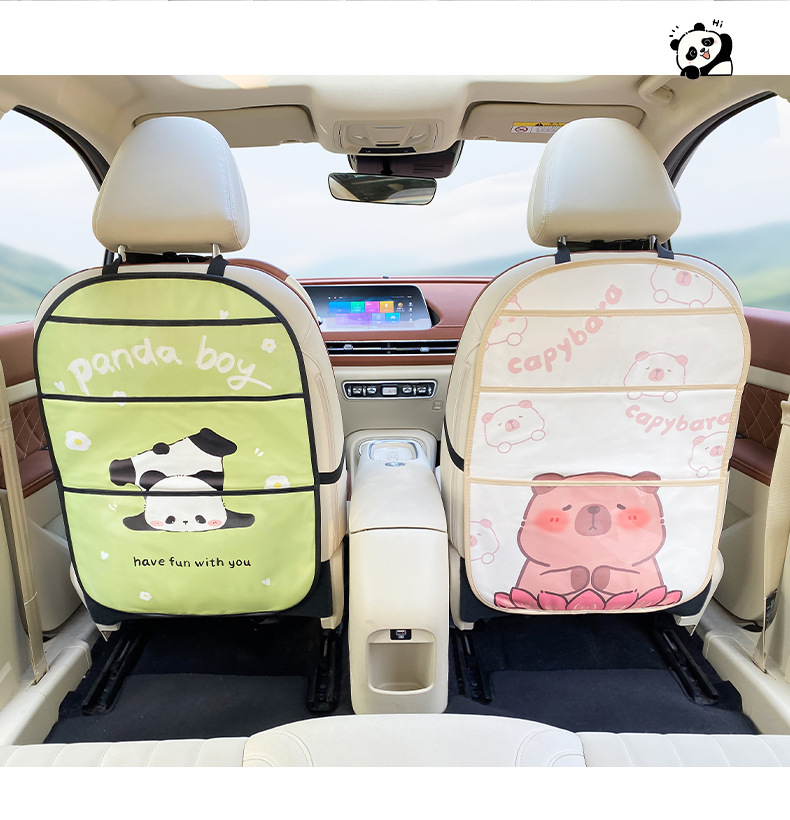 Cute car anti-kick pad rear universal car seat rear seat anti-wear pad cartoon children's car back anti-dirty
