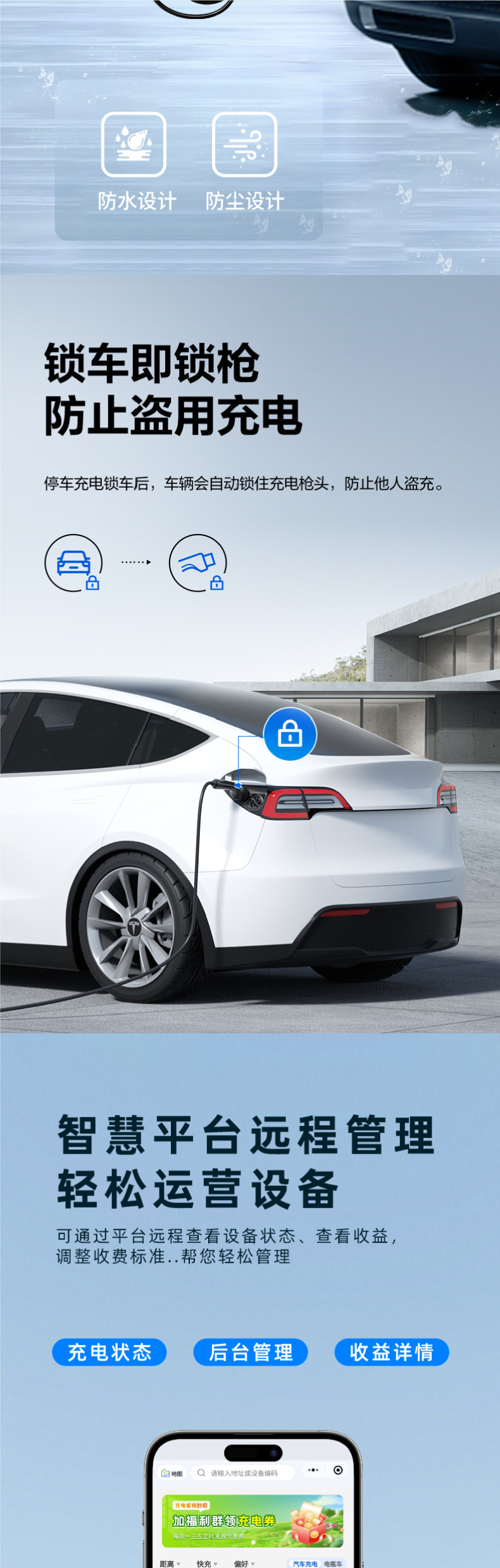 7Kw Ac Charging Station for Home Use, Smart Qr Code Scanning for New Energy Vehicles, Outdoor Commercial Slow Charging Station