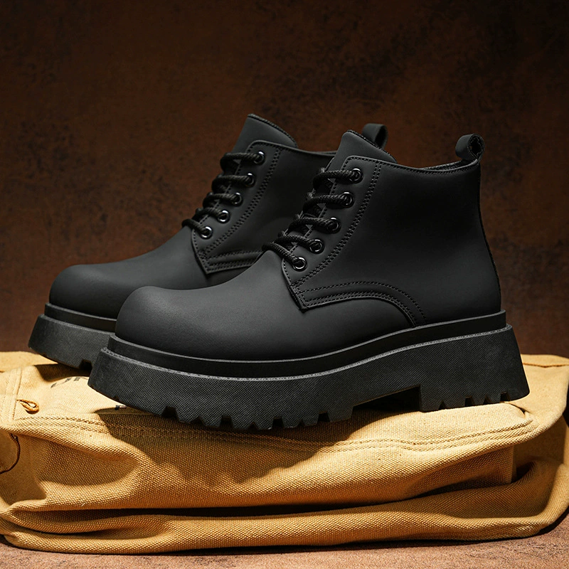 Мужская осенняя новая английская ветреная обувь с высоким верхом