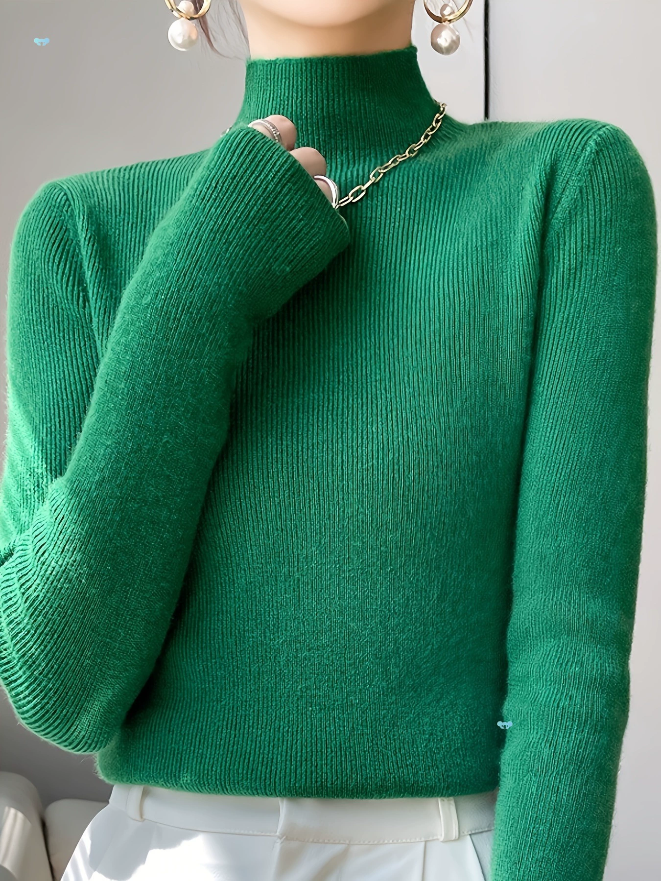 Новый однотонный свитер с полугольфом, топ, трансграничная дропшиппинг