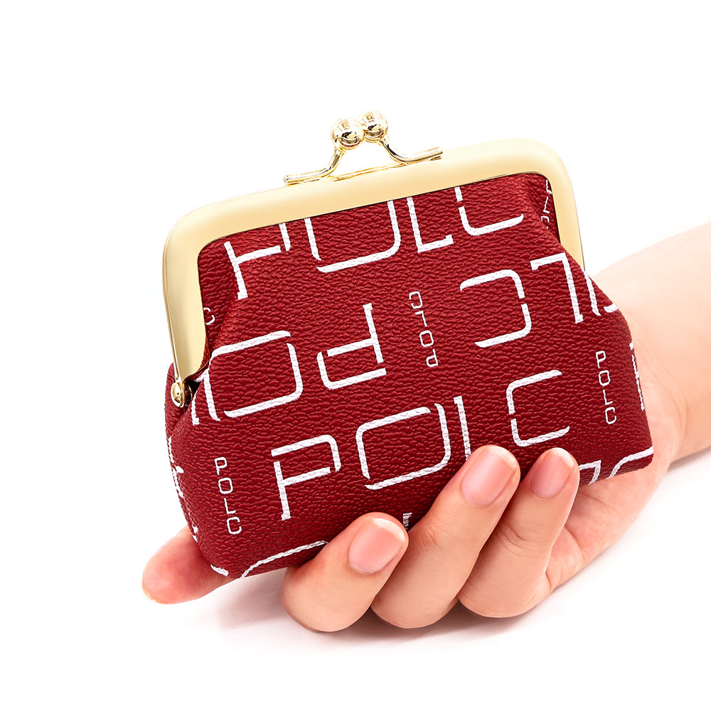 Bolsas de tarjetas de letras retro europeas y americanas bolsas de cambio impresión de gran capacidad de oro bolsas de auriculares bolsas de monedas bolsas de lápiz labial