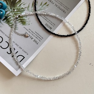 Vacuum Crystal Beaded Clavicle Chain Sparkling Necklace Women's Fashionable Overlapping Necklace Women's Ins Cold Style