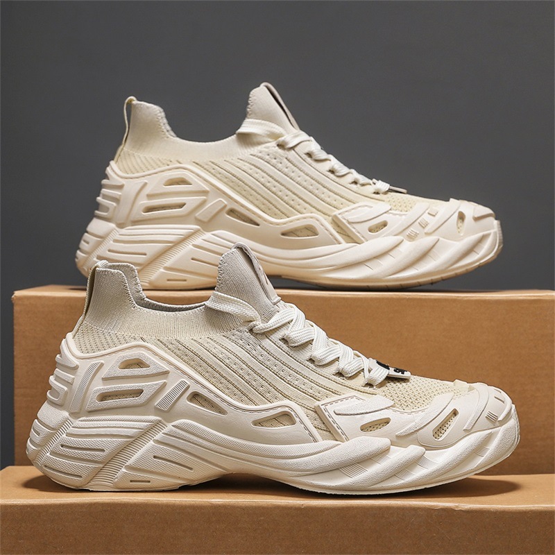 En nombre del verano Feizhi nuevo estilo transpirable y ligero, zapatos deportivos de suela gruesa, ocio al aire libre, zapatos de papá, hombres transfronterizos