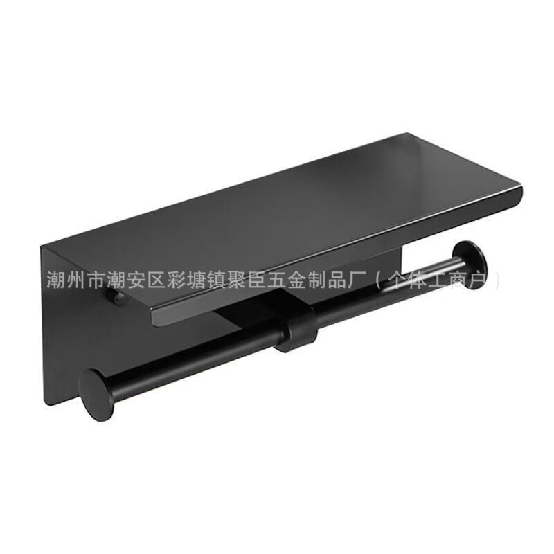 クロスボーダーステンレス鋼ホテルバスルームペーパータオルホルダー家庭用壁掛けロールペーパーホルダーバスルームパンチフリーモバイル収納ラック|undefined