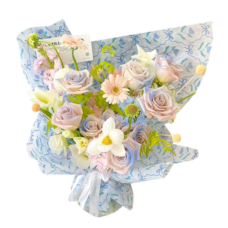 Nueva era de las flores, papel de algodón, embalaje de flores, embalaje de flores, manual de papel de regalo, ramo, embalaje de papel, floristería, materiales al por mayor