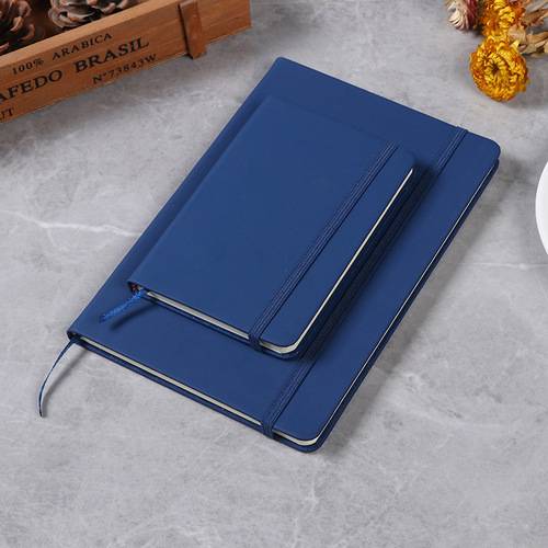 Strap notebook PU leather business notepad wholesale A5 student hand ledger portable small book custom logo