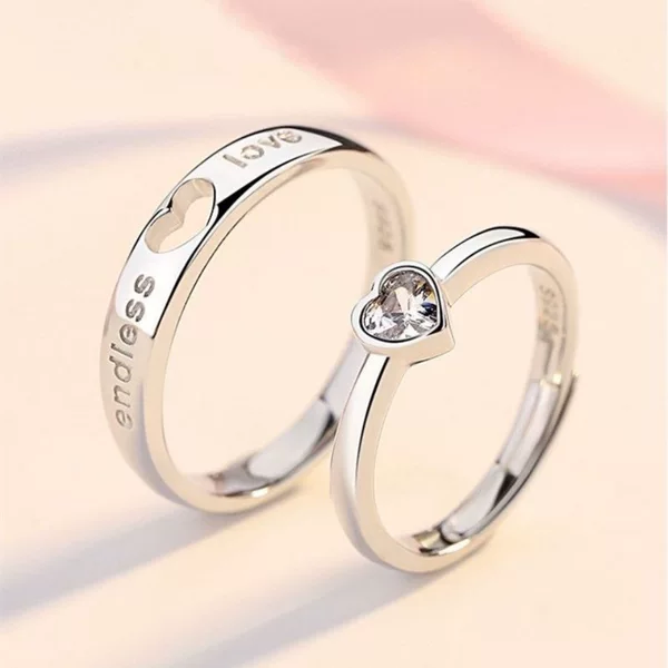 S925 Sterling Silver Custom-Made Love You Couple Rings for Men and Women, Simple and Fashionable Valentine's Day Proposal Rings for Men and Women