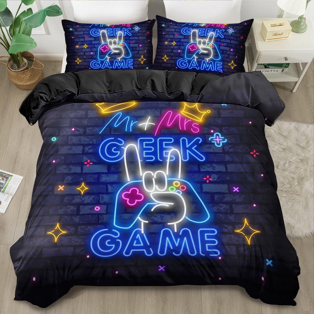 Impresión digital transfronteriza abrasión edredón juego de deportes electrónicos kits textiles suaves pro-piel TEMU / JIT