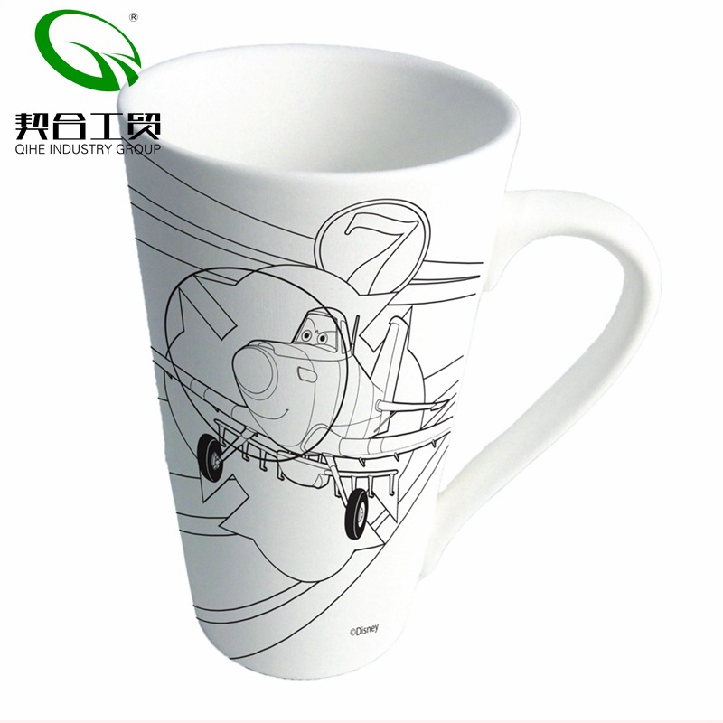 Taza pintada de bricolaje, taza pintada, pintura, cerámica, barra de cerámica, color bajo vidriado, barro blanco alto, temperatura media