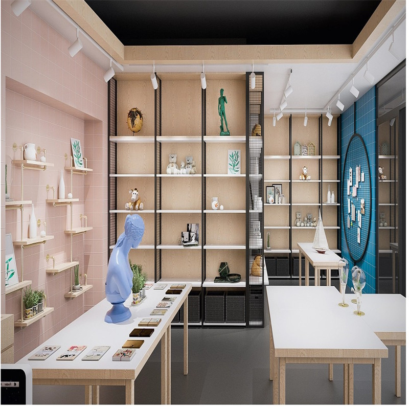 定制概念店展柜商场包包展示架木纹烤漆鞋子展架