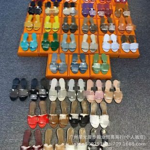 Ai's High-Heeled Foreign Trade Specializes in Factory Direct Sales of Cool High-Heeled New Slippers 2025 Ready-Made Goatskin