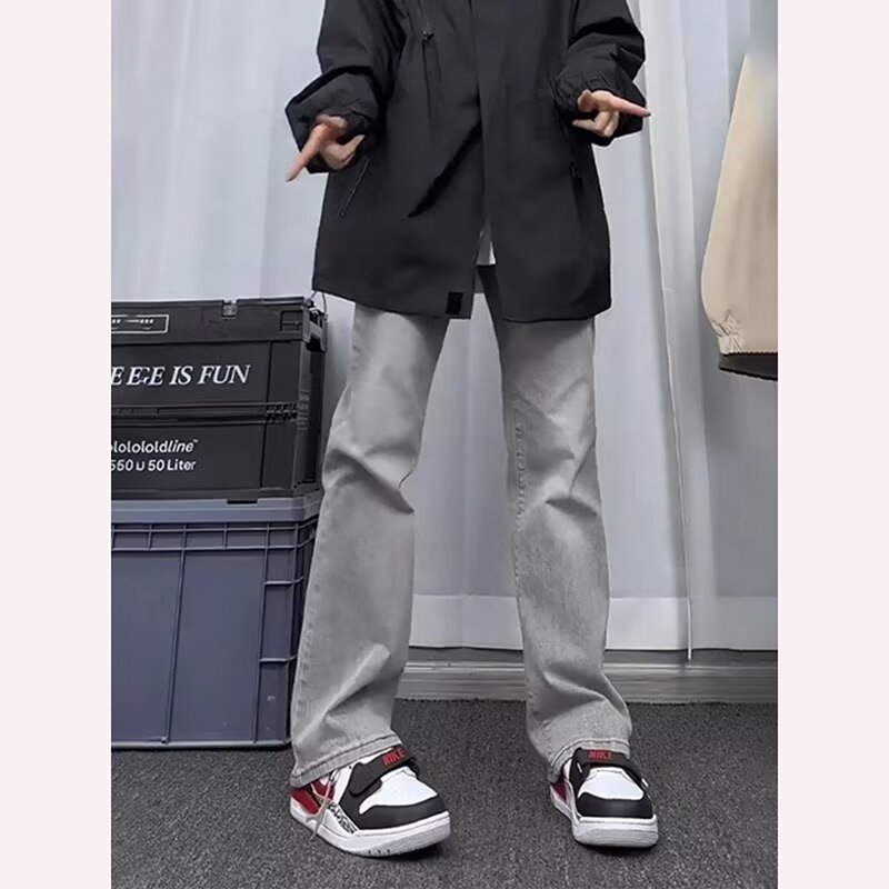 Estilo de Hong Kong hombres de moda verano nuevo estilo 2024 personalidad moda jeans hip-hop ins moda calle alta tendencia pantalones guapos