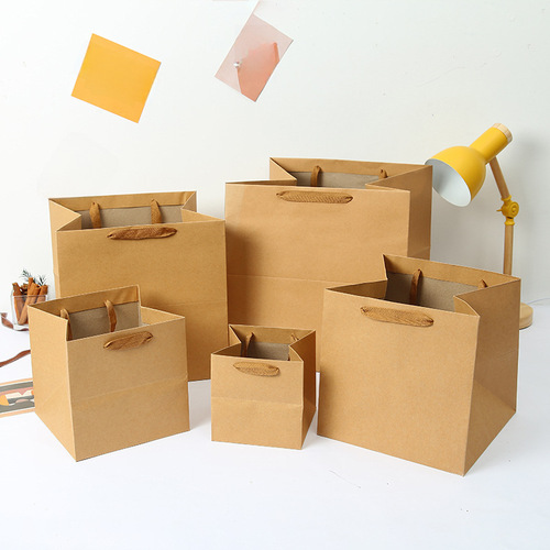 New square gift bag, simple clothes gift shopping bag, plain color handbag paper bag black and white gift bag 