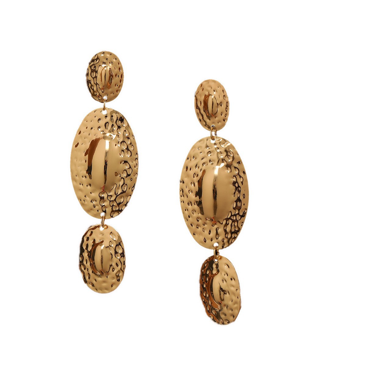 Pendientes vintage transfronterizos con borlas de flores redondas, pendientes metálicos retro europeos y americanos, pendientes elegantes de lujo ligero al por mayor para mujer.