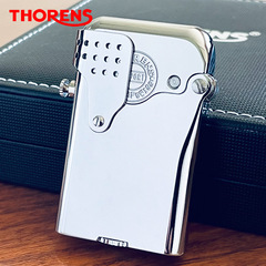 The brand originates from Switzerland, THORENS Thorenz single hook kerosene lighter, personalized creative brass fine carving sandpaper.