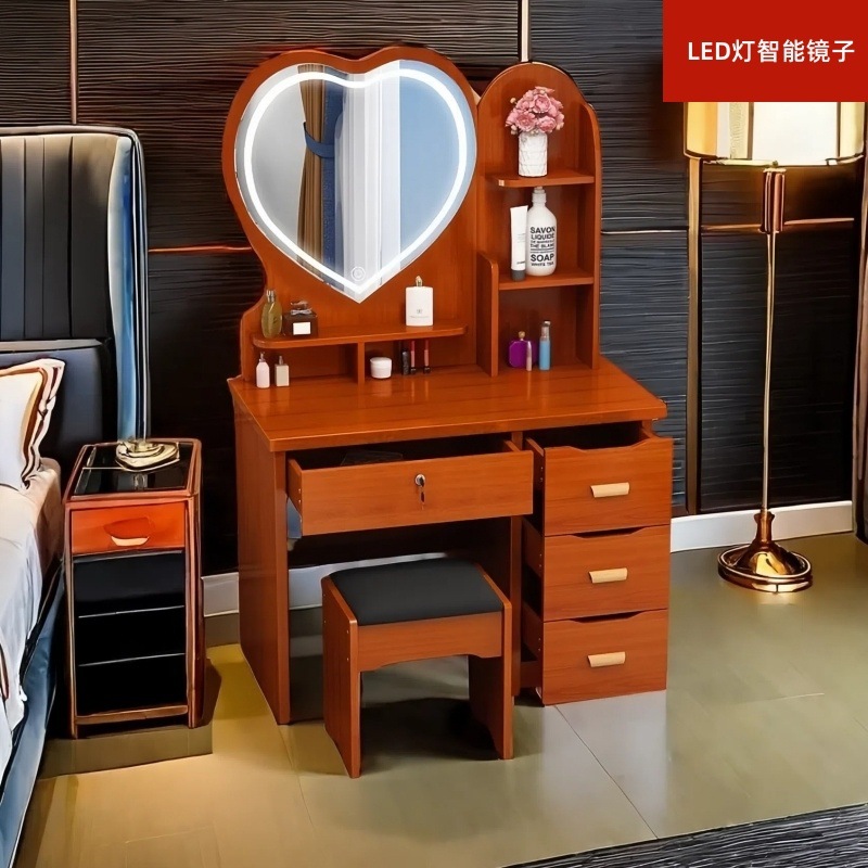 LED 조명 80cm 과일 나무 색상 사랑 거울 오른쪽 + 무료 의자