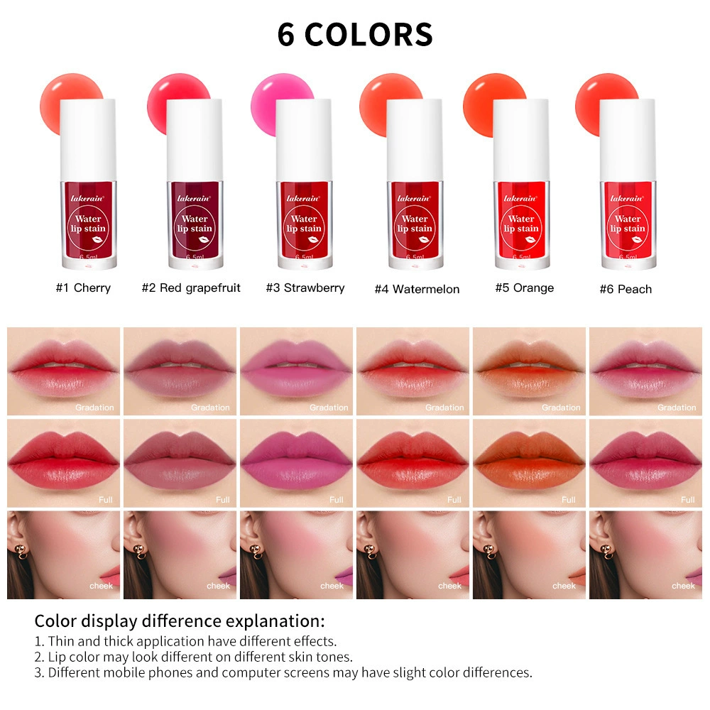 Lip balm, lipstick, face blush, lip gloss
