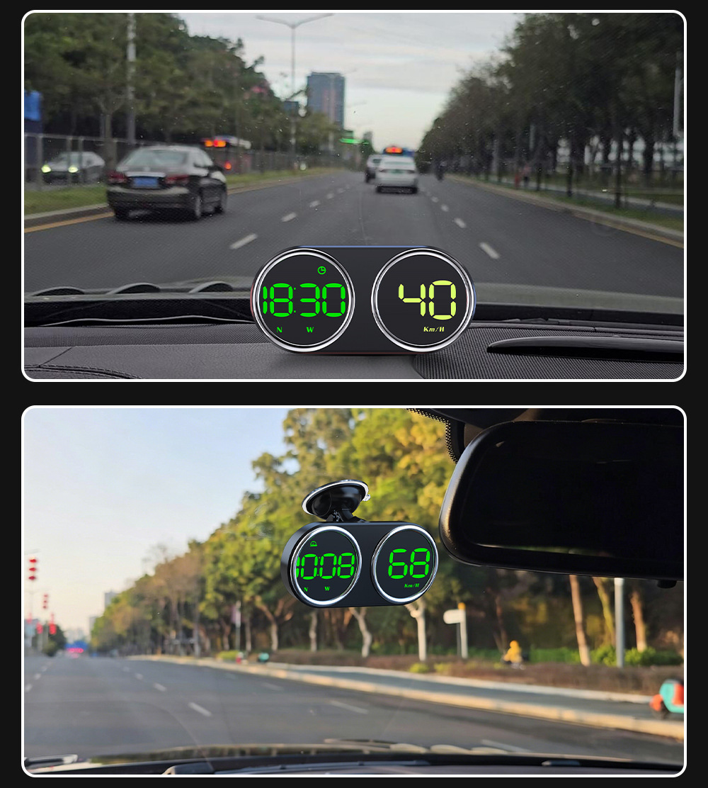 New G28 High-Definition Car Hud Instrument Dual-Screen Display Gps Speedometer Multi-Functional Universal Car Dashboard