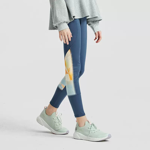 Girl's Children Yoga Pants 2024 Spring New Girls' Outerwear Splicing with Pockets Sports Tight Leggings