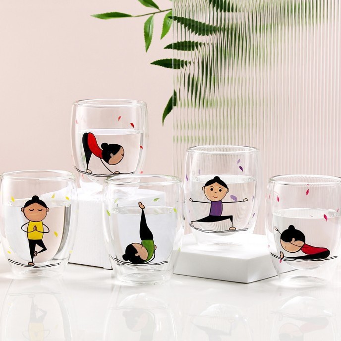 요가 더블 레이어 컵 5 피스 세트