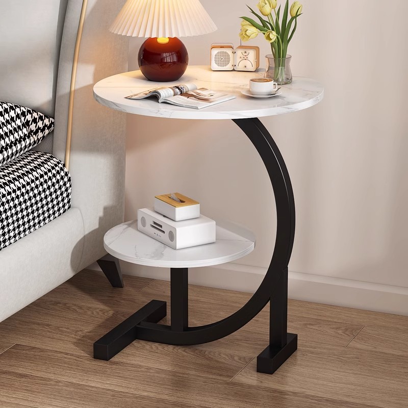 Mesa simple de cabecera de la cama sala de estar mesa de té estante de flores balcón estante de flores dormitorio al lado de la cama sofá