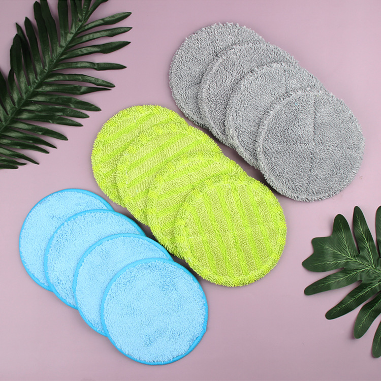 Cross-border manufacturers wholesale round handheld electric mop replacement cloth rotary sweeper accessories robot mop cloth