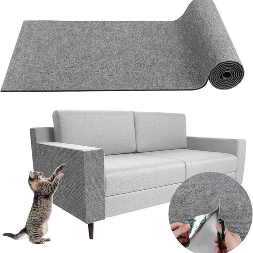 Self-adhesive trimmable carpet mat suitable for cat tree furniture steps cat scratching posts covering pet supplies