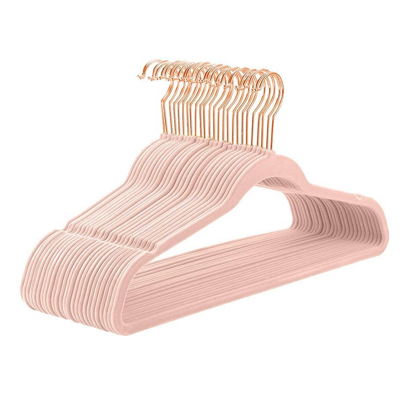 (Envío gratis) Percha para adultos flocado antideslizante 45CM almacenamiento sin costuras acabado ropa de plástico colgante soporte de ropa fábrica al por mayor