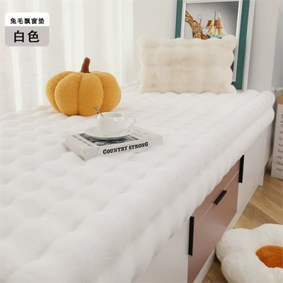 Sofa Cushion, Girl's Room Rug, Full-Cover Car Carpet - pure-white-puff-velvet-extra-thick-bay-window-customization-contact-customer-service-for-pricing