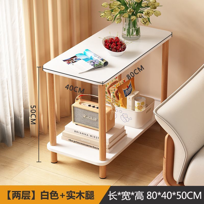 Sofá de mesa de té sala de estar pequeño gabinete de mesa de cabecera móvil gabinete de mesa lateral simple alquiler de mesa cuadrada