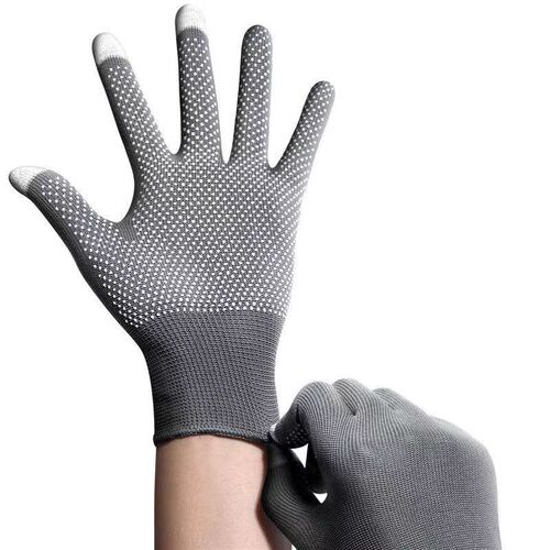 Dot plastic touch screen gloves, driving and riding, men and women, sun protection, factory work, labor protection, gardening, dot plastic gloves