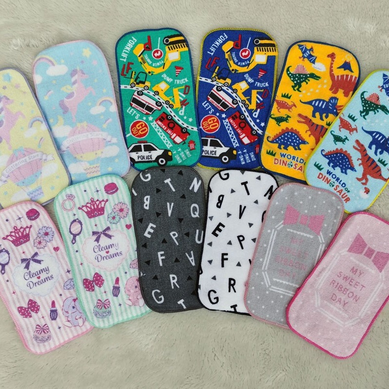 9x 18cm Day Single Dachuang Car Dinosaur Bow Letter Pure Cotton Cotton Children's Pocket Mini Handkerchief Towel 9x 18cm Day Single Dachuang Car Dinosaur Bow Letter Pure Cotton Cotton Children's Pocket Mini Handkerchief Towel