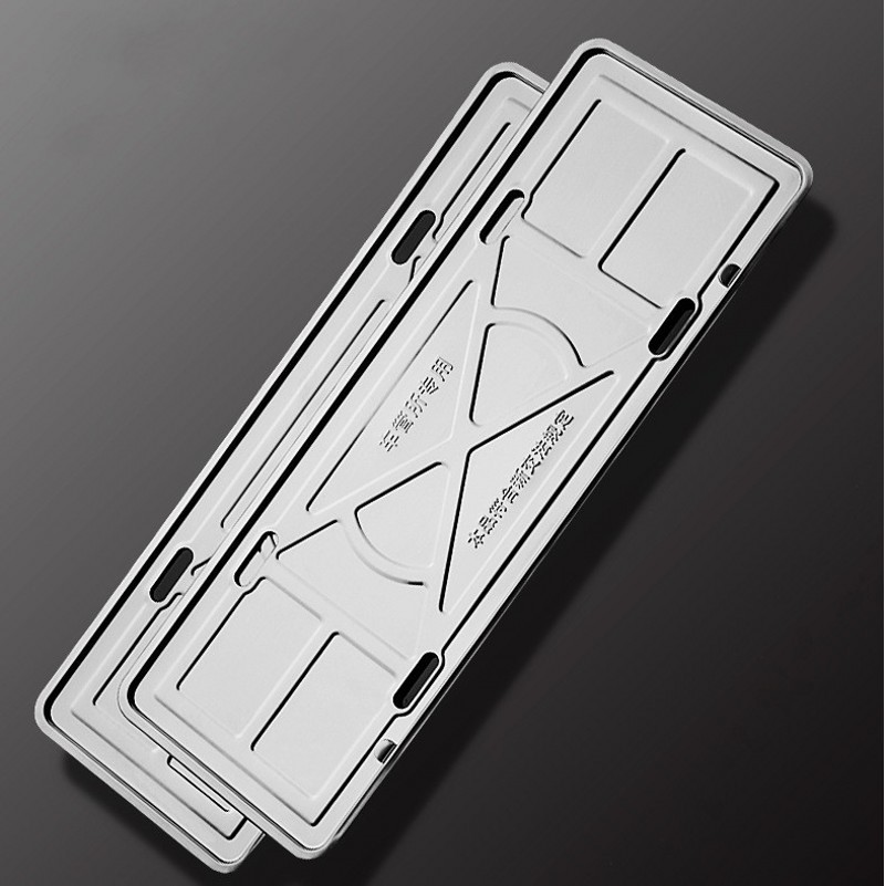 Factory direct supply of new energy green plate special stainless steel license plate frame bottom bracket number plate tray license plate frame wholesale