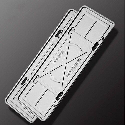 Factory direct supply of new energy green plate special stainless steel license plate frame bottom bracket number plate tray license plate frame wholesale