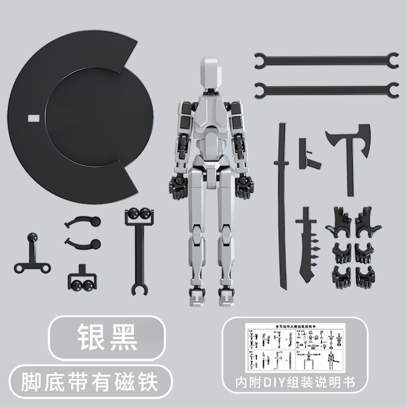Juguete de modelo multiarticulable multi-mórfico transfronterizo ángel articulado humano descomprimido robot de quinta generación