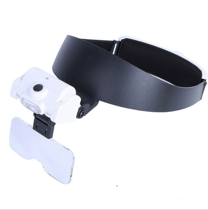 Аккумуляторная мобильный телефон ремонт обнаружения бровей Татуировка светодиодный свет на голове увеличительное стекло Чтение губка подкладка 82000JC