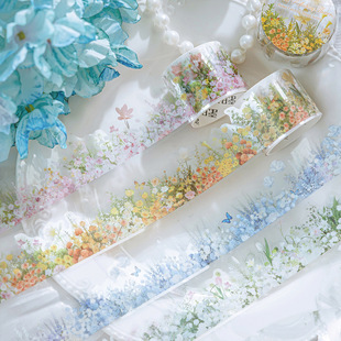 Momo Flower Dream Catcher Series Pet Tape Flower Handbook Decoration Material Circulation Sticker [Bross-Border Long-Term Style]