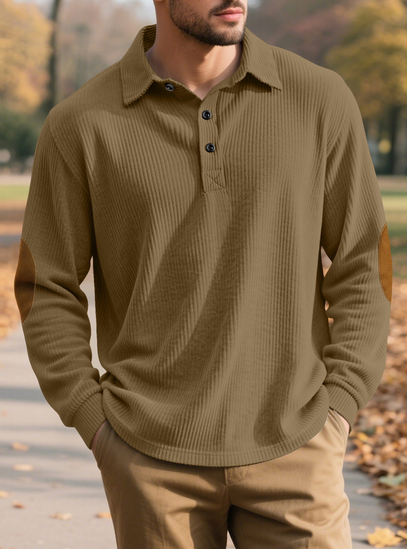 Transfronterizos TK primavera y otoño ventas calientes de terciopelo relajado al aire libre larga manga overshirt americano retro hombre suéter