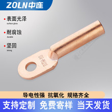 中连DT国标A级B级接线端子紫铜线耳镀锡堵油铜鼻子线鼻子快接头