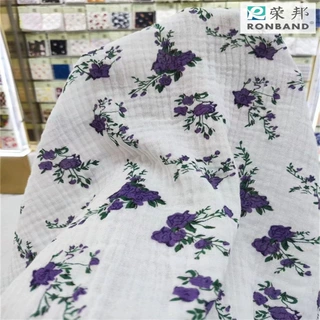棉布活性数码印花布 连衣裙印花布  小碎花布料春夏
