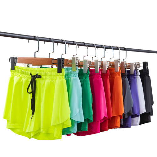 Cross-border quick-drying yoga shorts women's nude anti-exposure fitness pants basketball marathon sports running pants summer