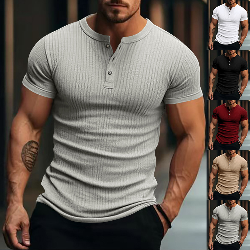 182g Weight Short Sleeve Sleeve Length Regular Sleeve Sleeve Type Polyester Fabric Type Regular Top Length T-shirt Tops Type Casual Occasion Round Neck Neckline Breathable Function Slim Fit Type Solid Color Pattern Summer Season Men's Gender Simple Style Style Men's Solid Color Simple Style Round Neck Short Sleeve Slim Men's T-shirt 4